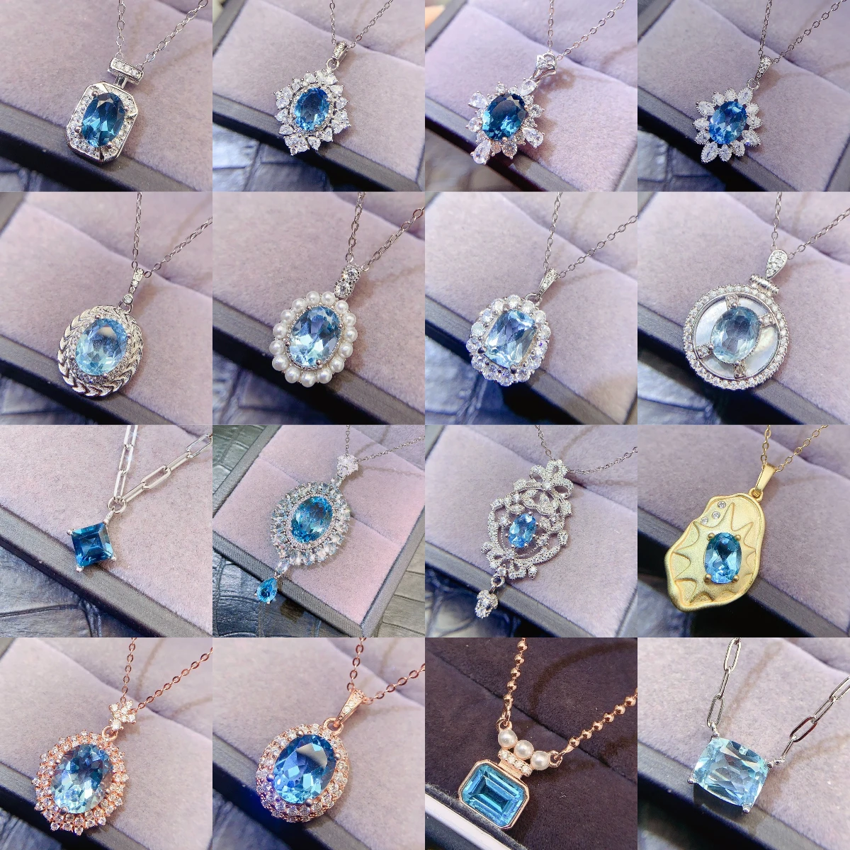 Natural Topaz Circle Pendant - view 4