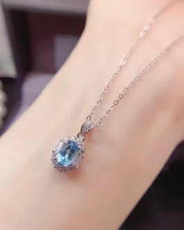 Natural Topaz Teardrop Pendant