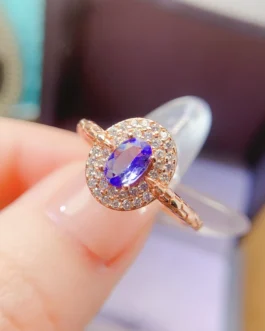 Natural Tanzanite Petite Oval Ring