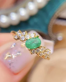 Triple Accent Oval Ring