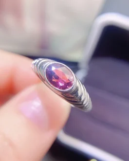 Natural Tourmaline Wedding Oval Ring
