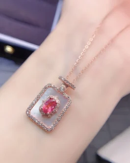 Natural Tourmaline Perfume Bottle Pendant