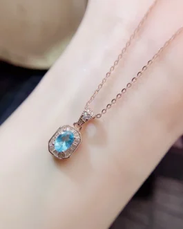 Natural Apatite Solitaire Pendant