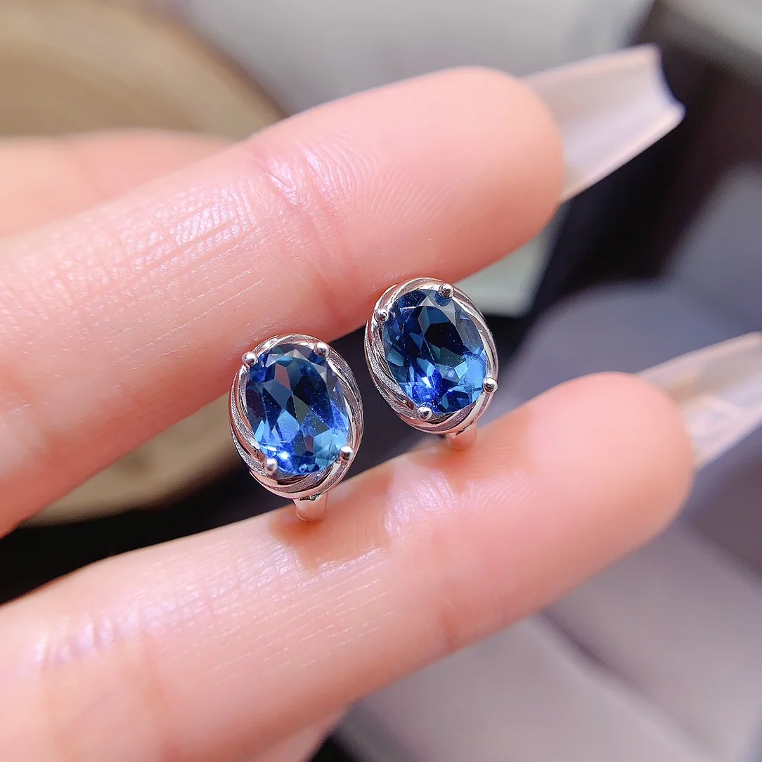 Natural Topaz Classic Earrings - view 1