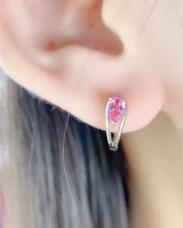 Natural Sapphire Pear Earrings