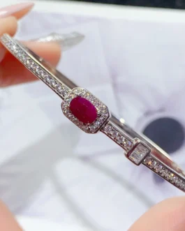 Natural Ruby Luxury Bangle