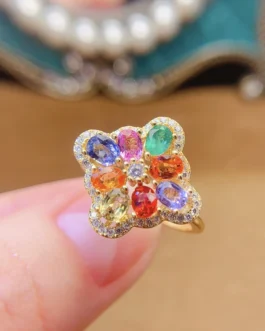Natural Sapphire Oval Ring