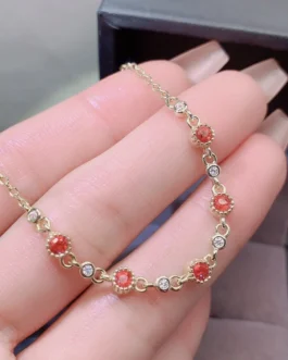 Natural Sapphire Link Bracelet