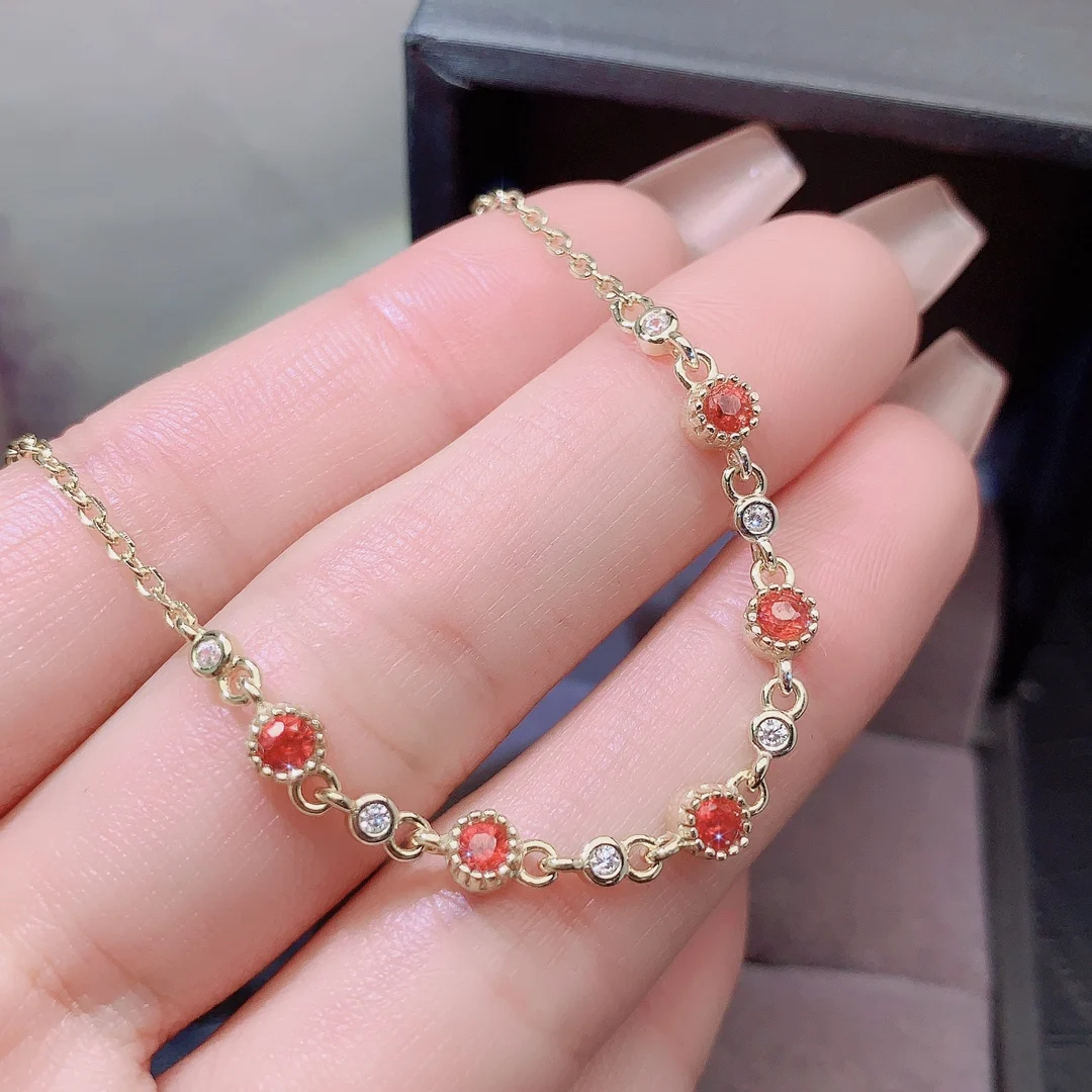 Natural Sapphire Link Bracelet - view 1