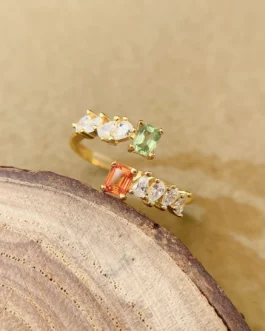 Natural Sapphire Emerald Cut Ring