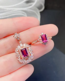 Natural Garnet Classic Jewelry Set