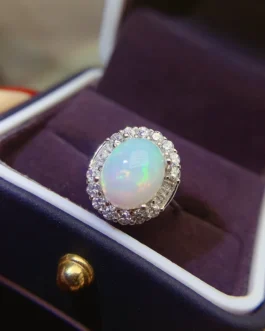 Natural Opal Large Oval Ring