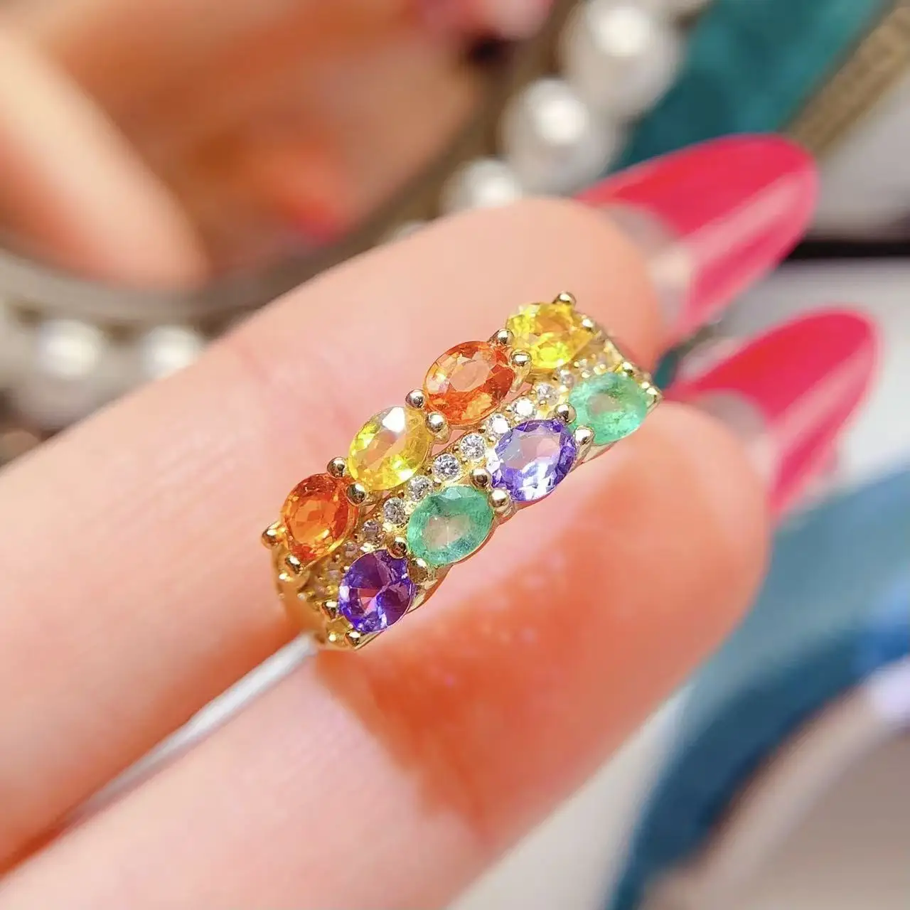 Natural Fancy Oval Classic Ring - view 1