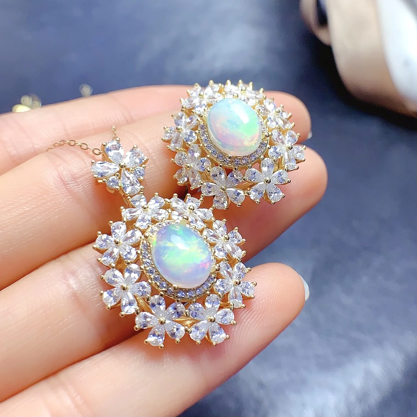 Natural Opal Elegant Jewelry Set - view 6