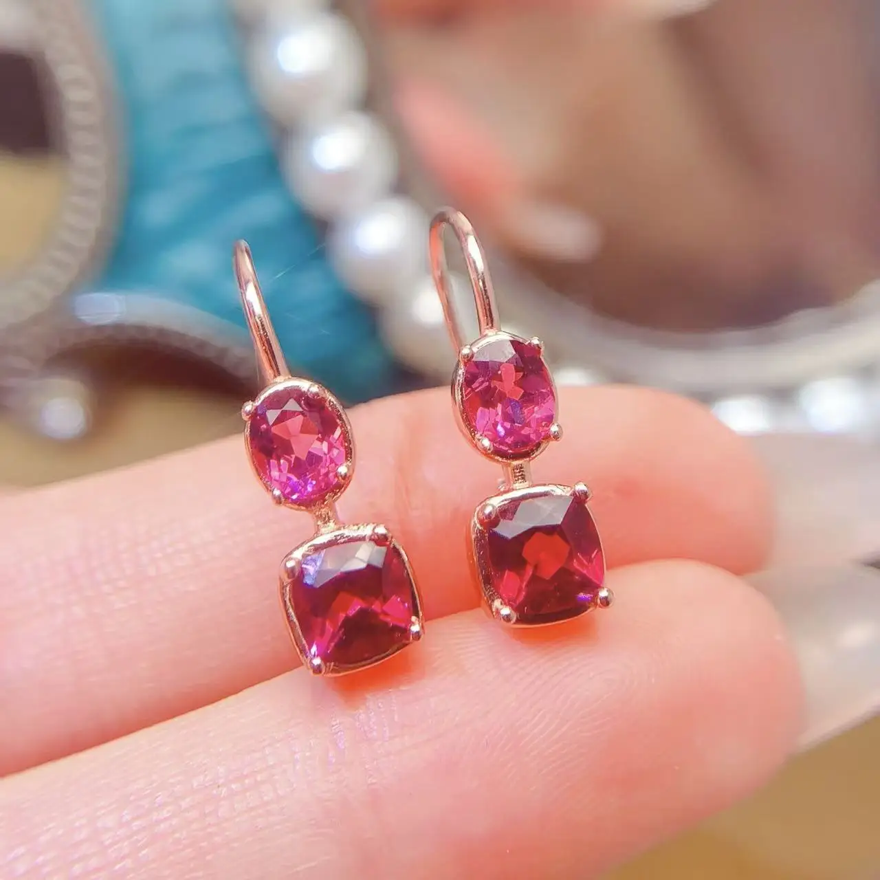 Natural Sapphire Stud Earrings - view 1