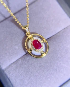 Natural Ruby Orbit Pendant