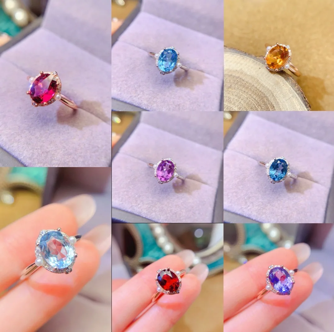 Natural Topaz Single Pearl Ring - view 4