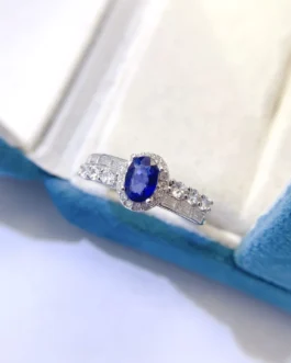 Natural Sapphire Wide Band Ring