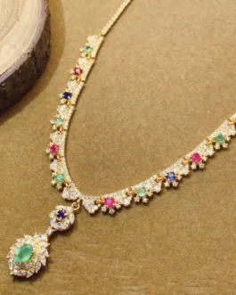 Natural Multi-Gemstone Station Necklace