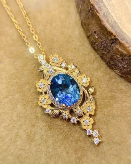 Natural Topaz Baroque Pendant Necklace