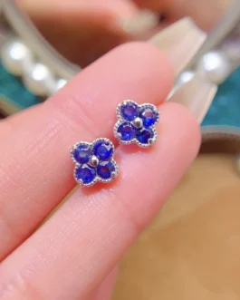 Natural Sapphire Dainty Stud Earrings