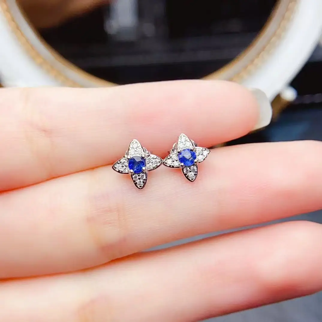 Natural Sapphire Nova Earrings - view 1