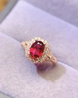 Natural Garnet Ruby Sapphire Ring
