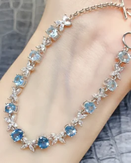 Natural Topaz Charm Bracelet