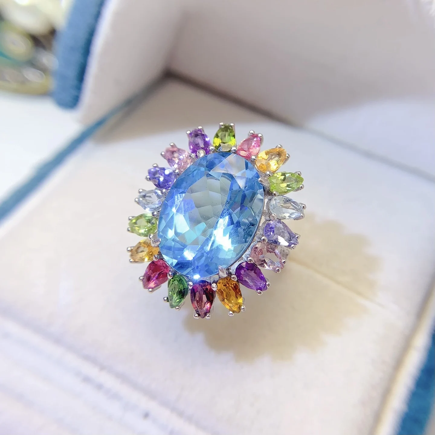 Natural Topaz Tourmaline Ring - view 5