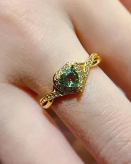 Natural Sapphire Heart Band Ring