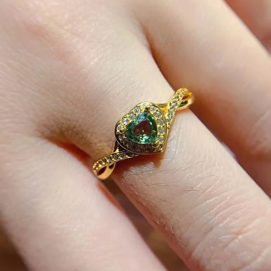 Natural Fancy Heart Band Ring - view 1