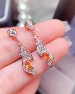 Natural Sapphire Rose Stud Earrings