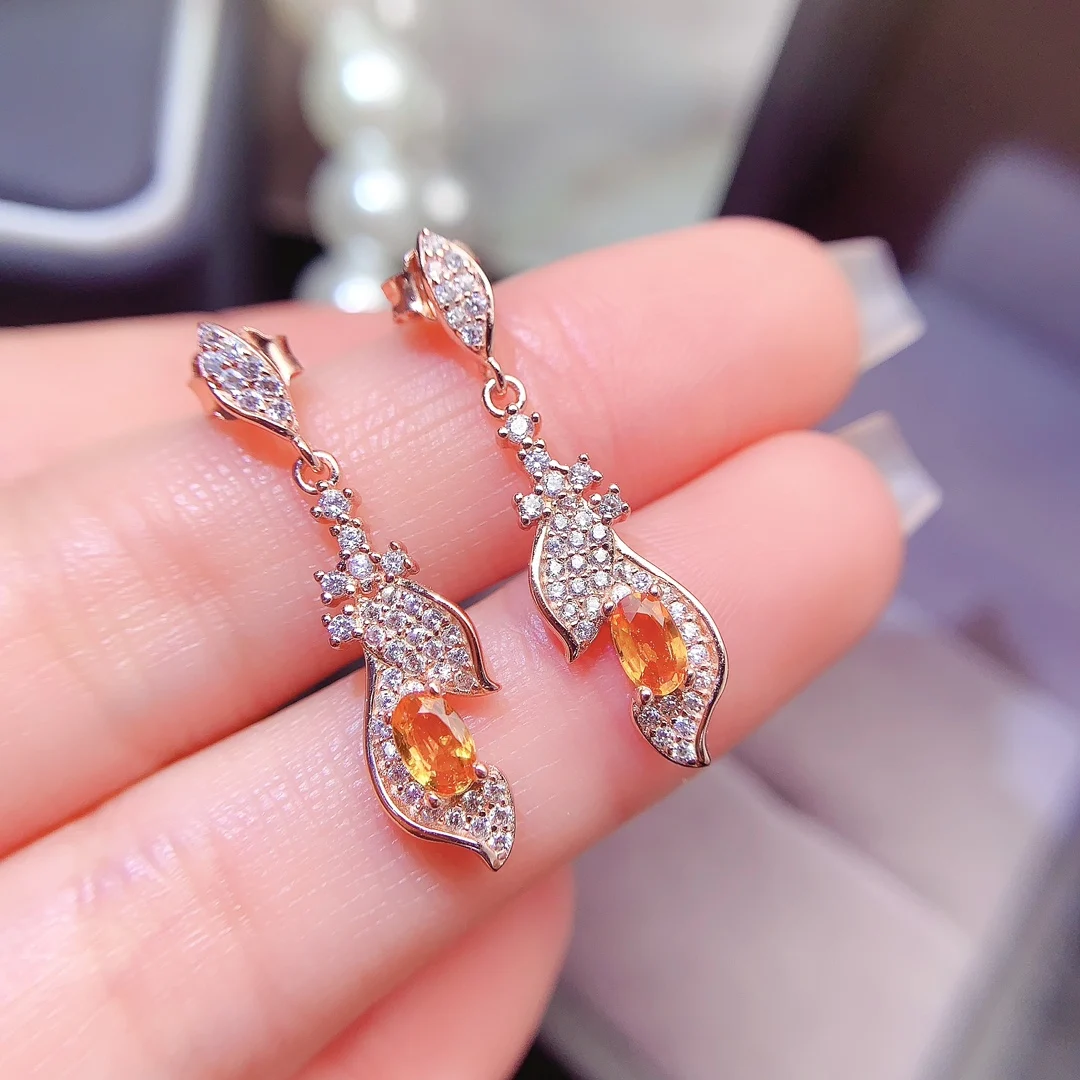 Natural Sapphire Rose Stud Earrings - view 1