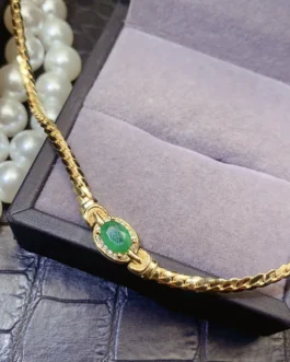 Natural Emerald Solitaire Pendant