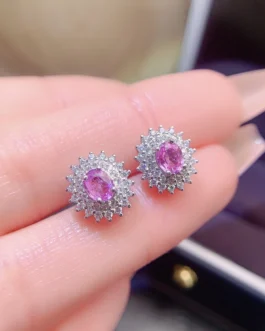 Natural Sapphire Promise Stud Earrings