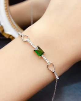 Natural Diopside Dainty Bracelet