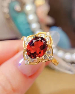 Natural Gemstone Chunky Filigree Ring