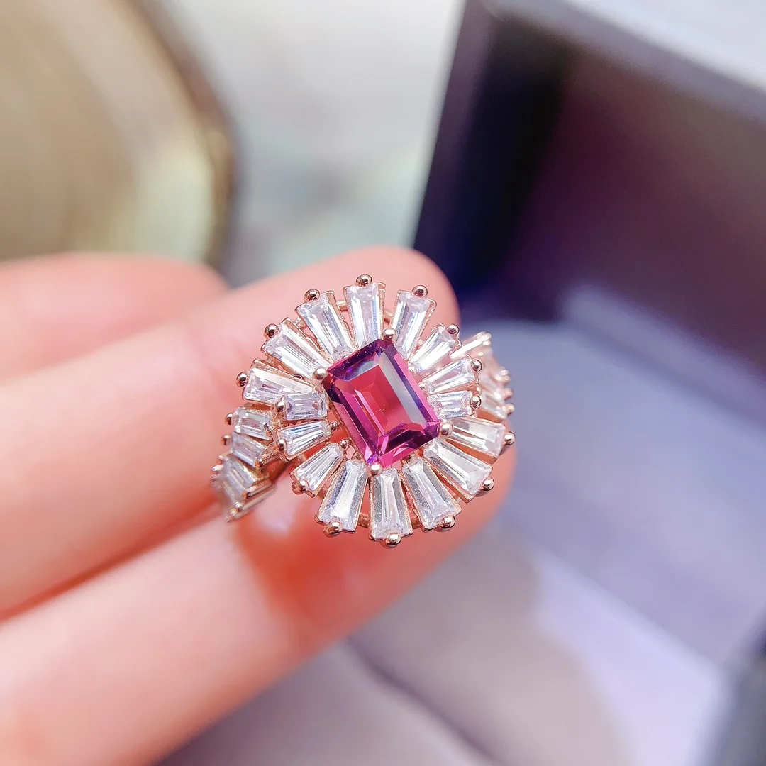 Natural Pyrope Garnet Ballerina Ring - view 2