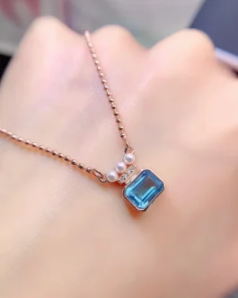 Natural Topaz Bow Pendant