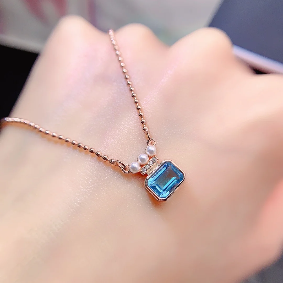 Natural Topaz Bow Pendant - view 1