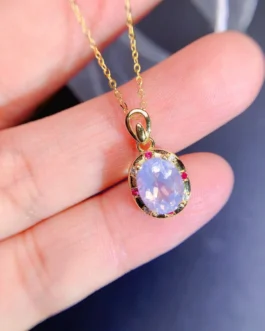 Natural Lavender Cabochon Pendant