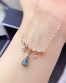 Natural Topaz Pear Drop Pendant