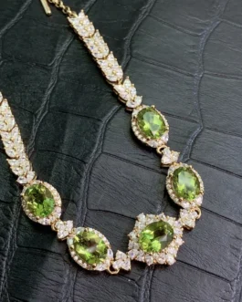 Natural Peridot Tennis Bracelet