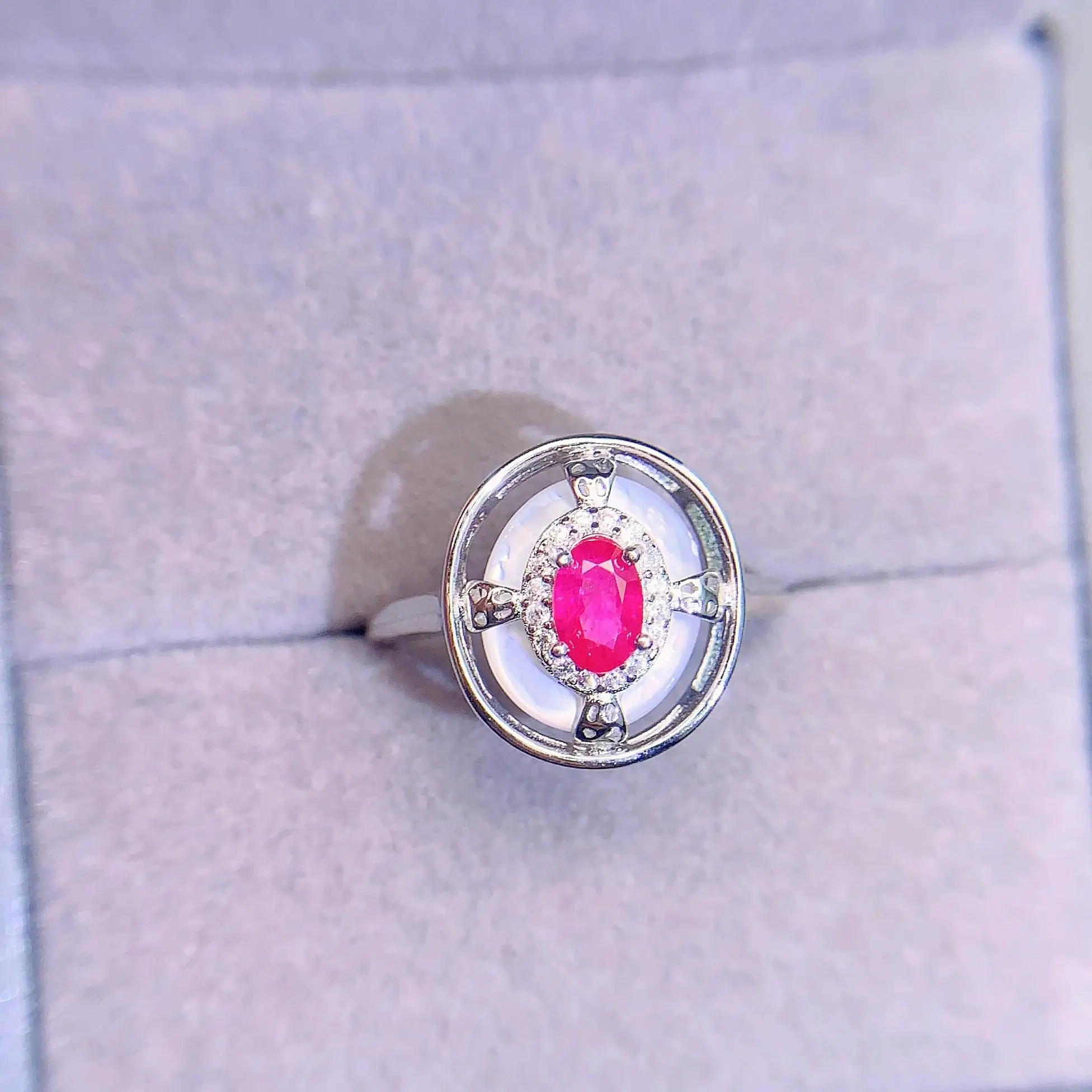 Natural Ruby Classic Jewelry Set - view 2