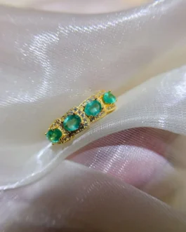 Natural Emerald Four Stone Ring