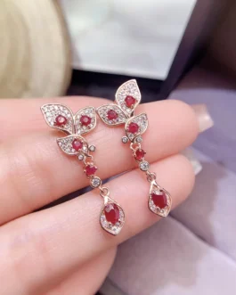 Natural Ruby Vintage Stud Earrings