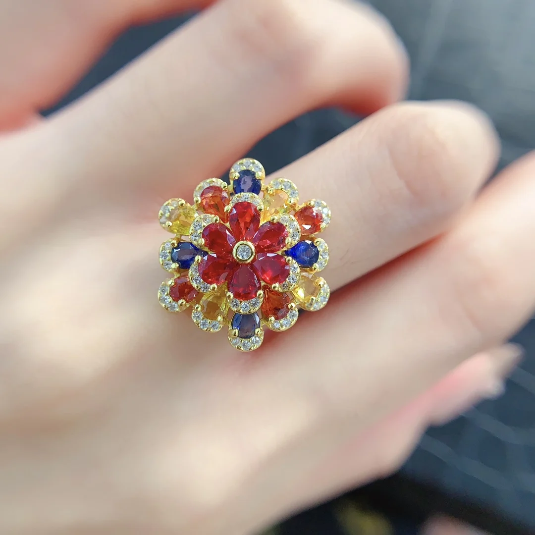 Natural Fancy Sapphire Wedding Ring - view 5