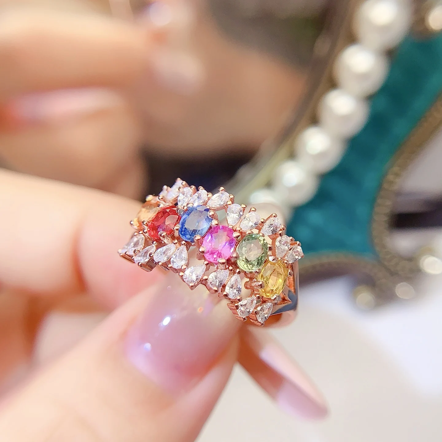 Natural Gemstone Oval Ring - view 4