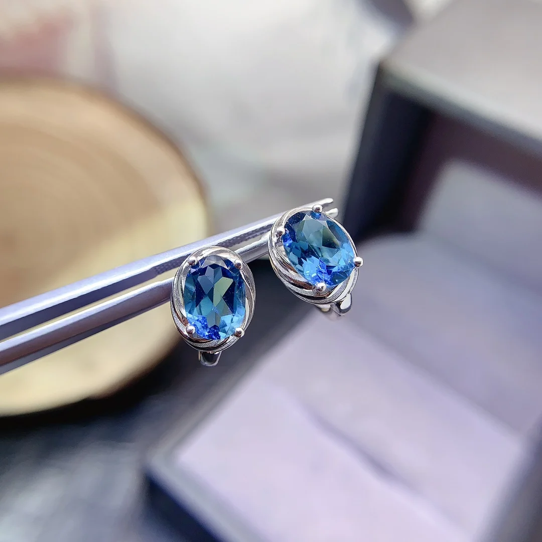 Natural Topaz Classic Earrings - view 3