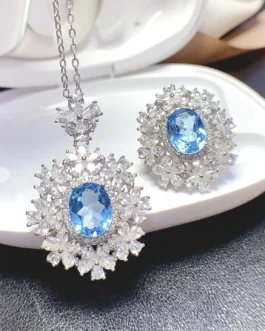Natural Topaz Elegant Jewelry Set